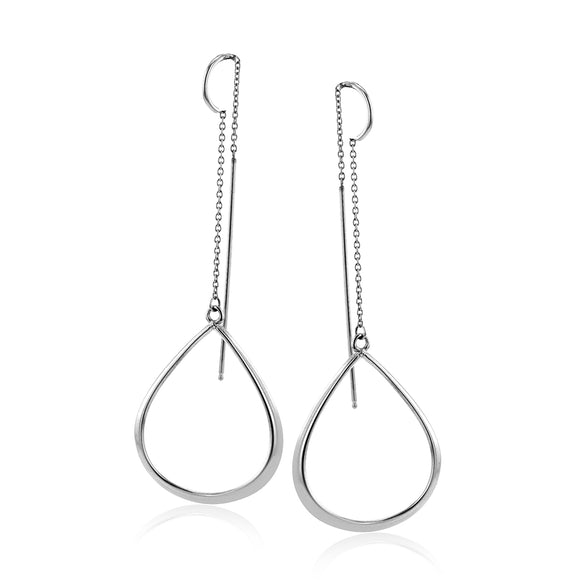 Through Ear Pear shape drop Earrings 14.99